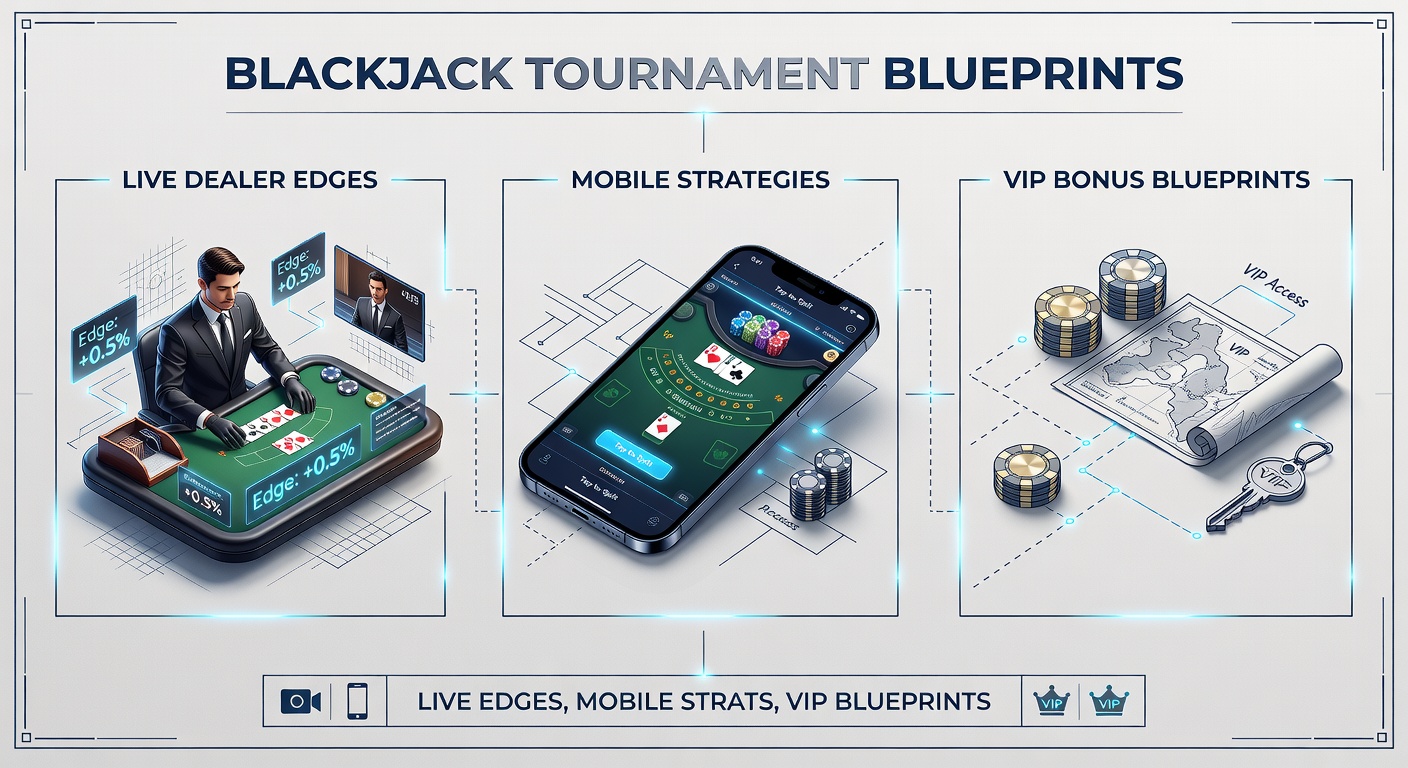 Mobiele blackjack app op smartphone tijdens een toernooi, met live dealer feed en strategie overlays