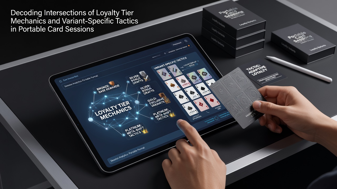 Overzicht van loyaliteitsniveaus en mobiele blackjack varianten op een tablet scherm