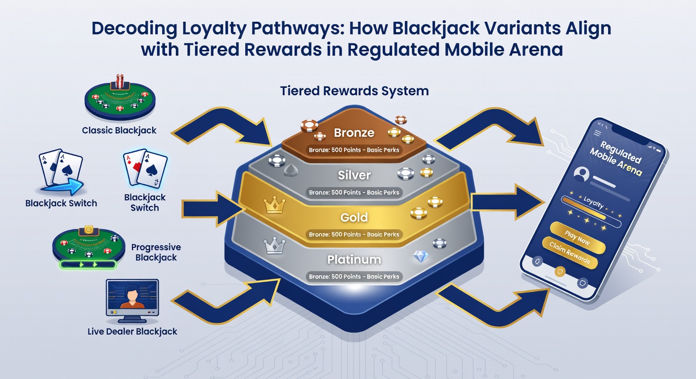 Mobiele blackjack sessies met gelaagde loyaliteitsbeloningen en variant selectie