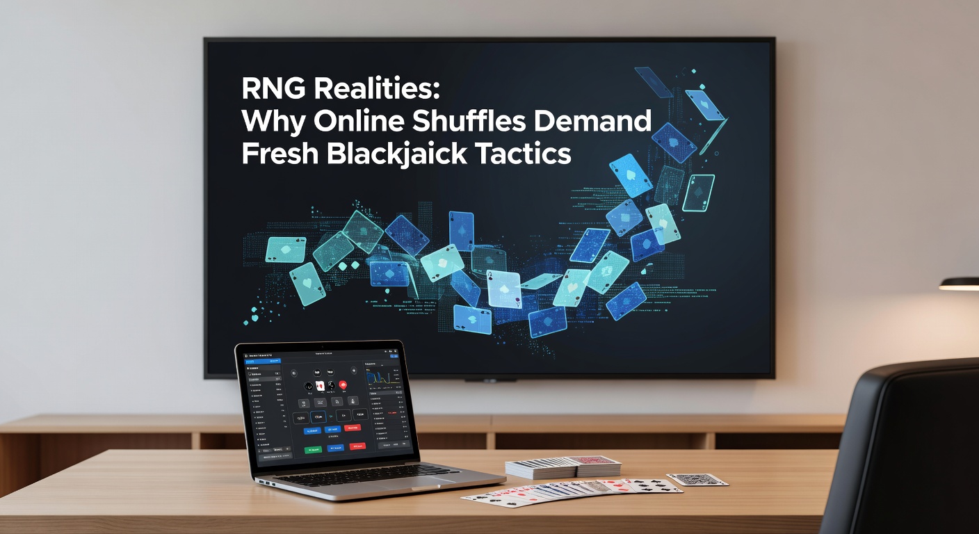 Grafiek met vergelijking van RNG versus fysieke shuffle uitkomsten in blackjack simulaties